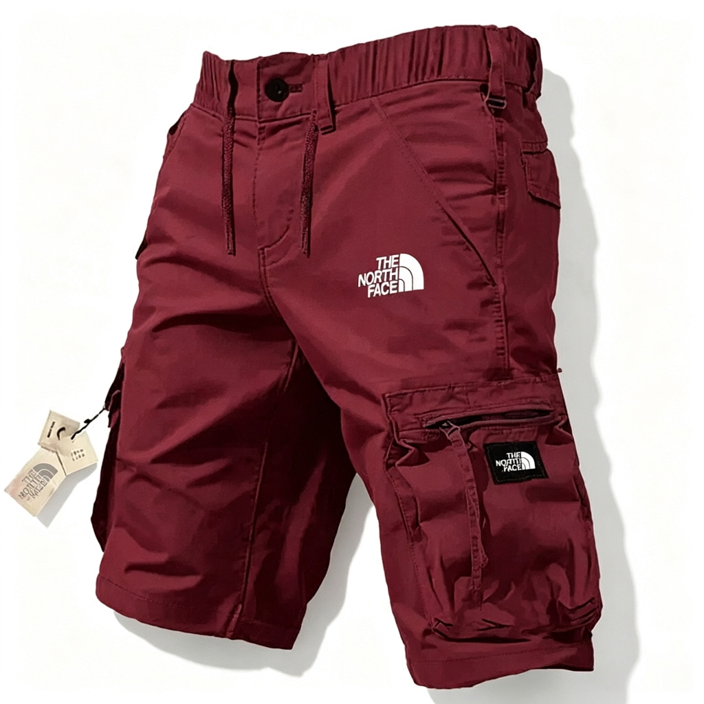 Functional Multi-Pocket Zip-Detail Cropped Shorts